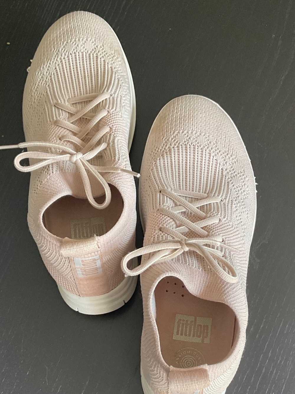 FitFlop Women's Knit Lace-Up Sneakers - Light Pink